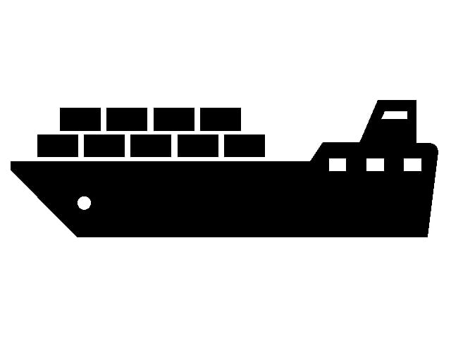 Icon of cargo ship